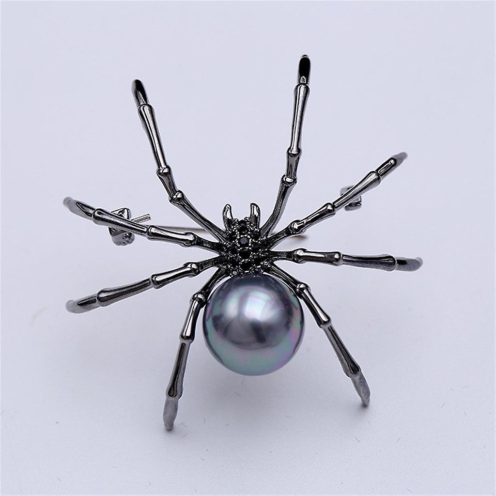 Foto 3 pulgar | Broche Huoguo Spider De Aleación Femenina De Alta Gama Con Perla De 5 Cm X 4 Cm - Venta Internacional.