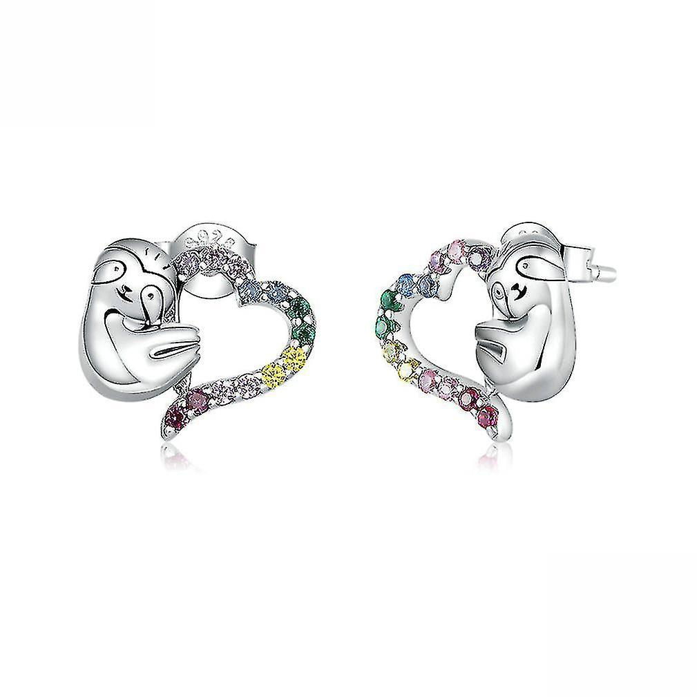 Foto 2 pulgar | Pendientes Huoguo Sloth S925 Antialérgicos Y Coloridos Para Uso Diario - Venta Internacional.