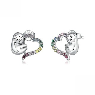 Foto 1 | Pendientes Huoguo Sloth S925 Antialérgicos Y Coloridos Para Uso Diario - Venta Internacional.