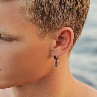 Foto 4 | Pendientes Huoguo Piercing En Forma De Pluma De Acero Inoxidable 3 Pares - Venta Internacional.