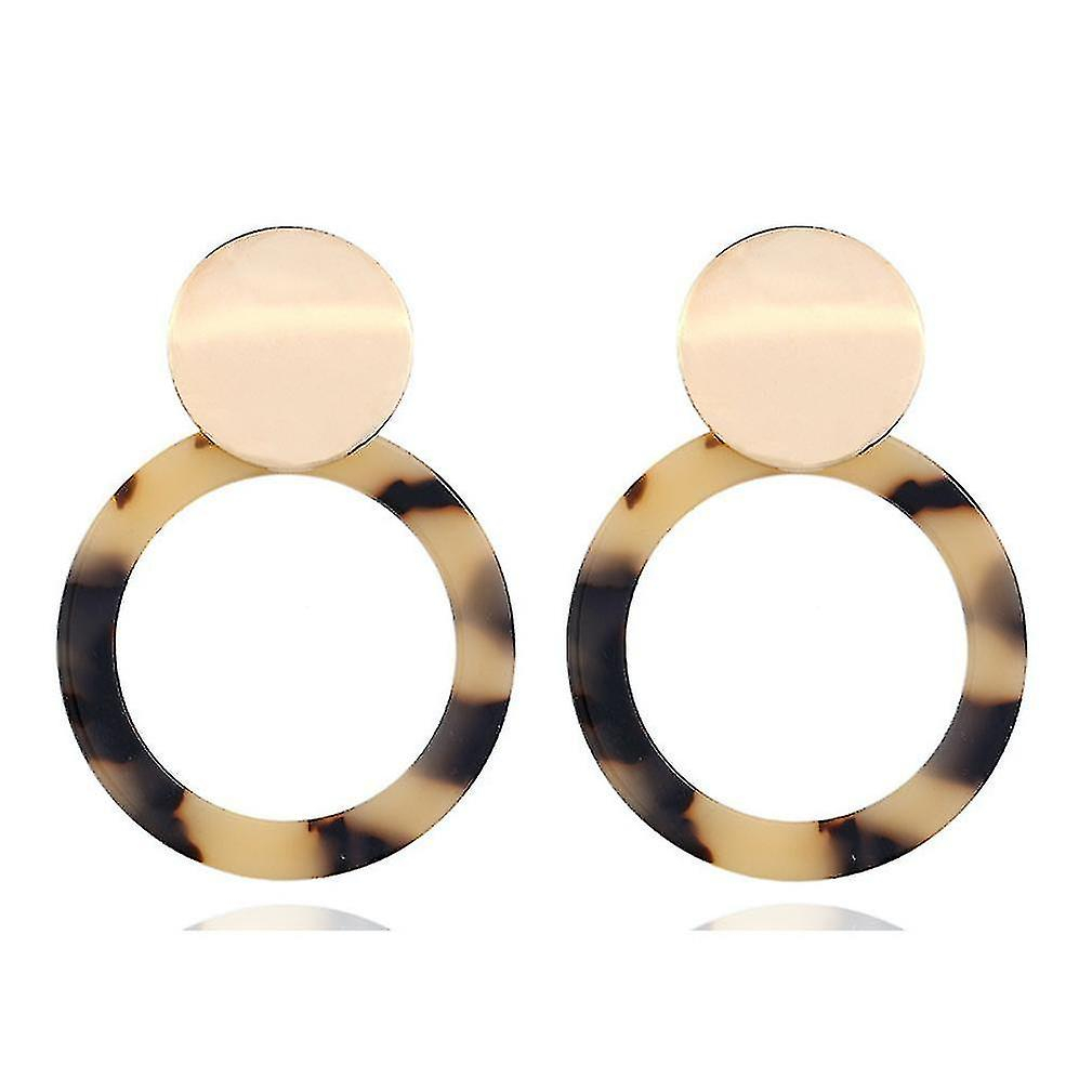 Foto 2 pulgar | Pendientes Huoguo  Pendientes Circulares Acrílicas De Resina Con Lentejuelas Metálicas - Venta Internacional.