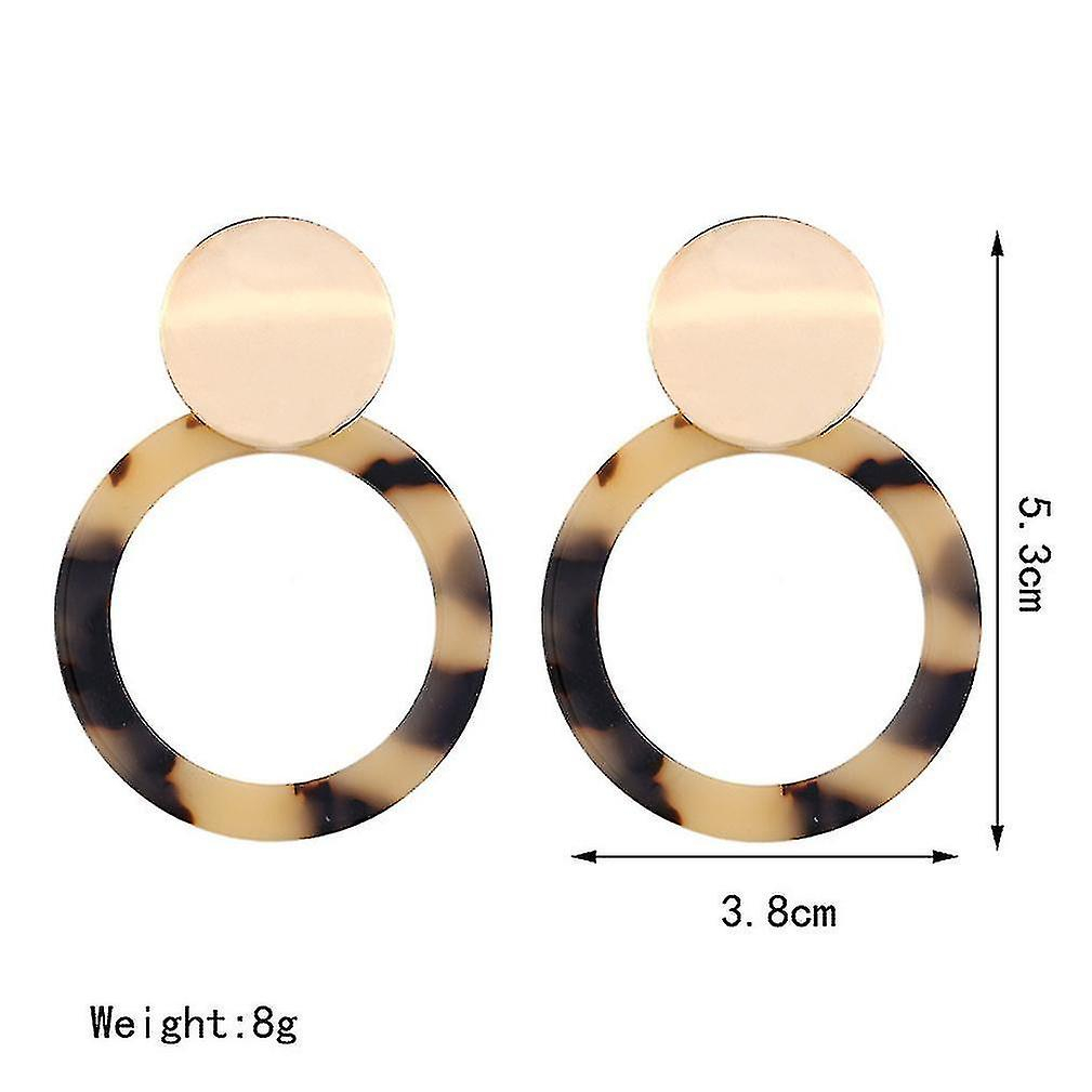 Foto 3 pulgar | Pendientes Huoguo  Pendientes Circulares Acrílicas De Resina Con Lentejuelas Metálicas - Venta Internacional.