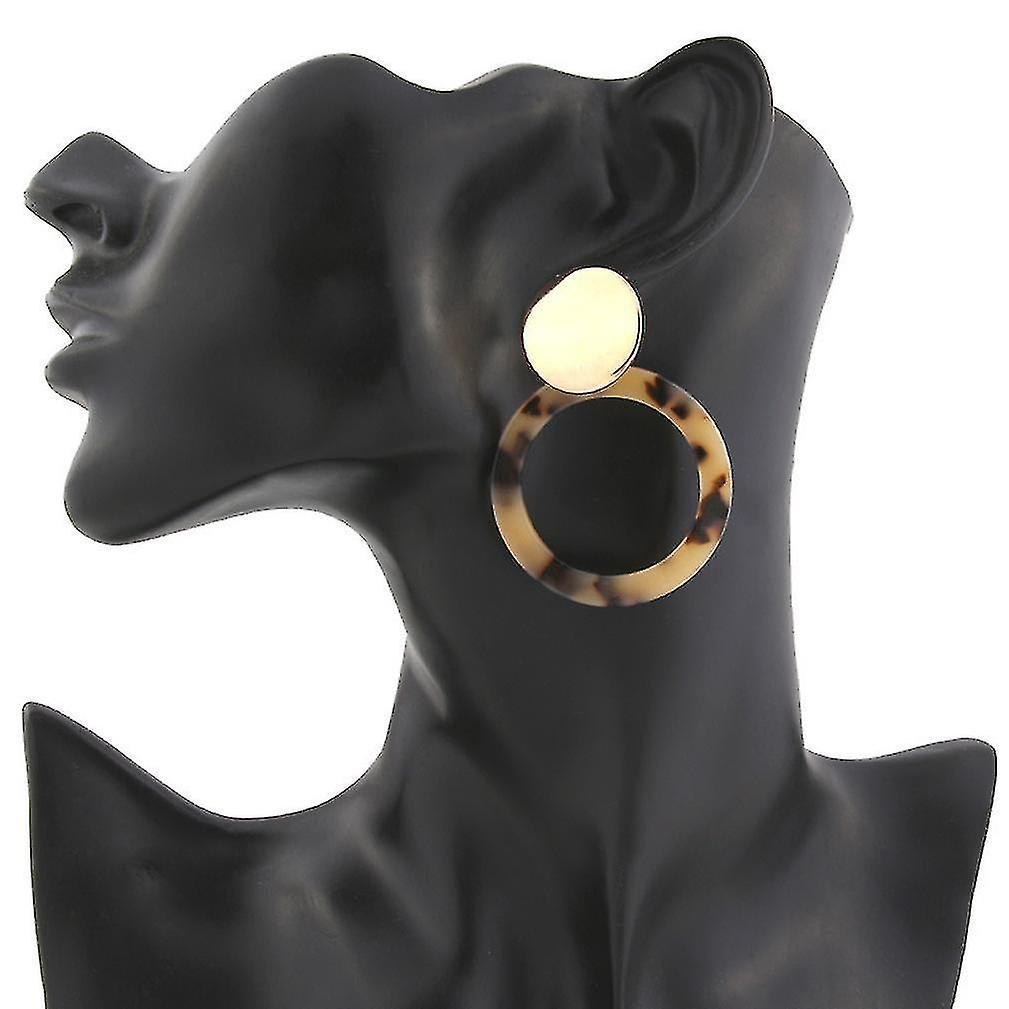 Foto 4 pulgar | Pendientes Huoguo  Pendientes Circulares Acrílicas De Resina Con Lentejuelas Metálicas - Venta Internacional.