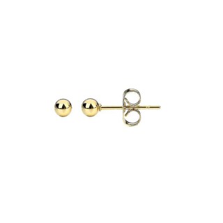 Foto 1 | Pendientes Huoguo Con Forma De Bola De Acero Inoxidable De 5 Mm Color Dorado - Venta Internacional.