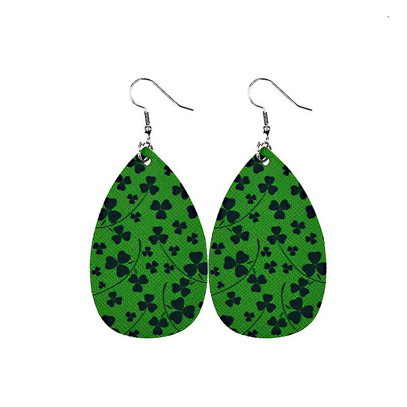 Foto 4 pulgar | Pendientes Huoguo Con Forma De Gota Verde Para El Día De San Patricio Para Mujer - Venta Internacional.
