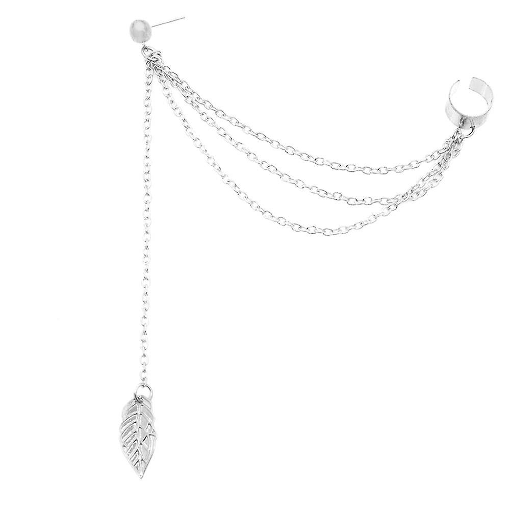 Foto 2 pulgar | Pendientes Huoguo  Estilo Punk  Con Forma De Hoja Y Borla Para Mujer - Venta Internacional.