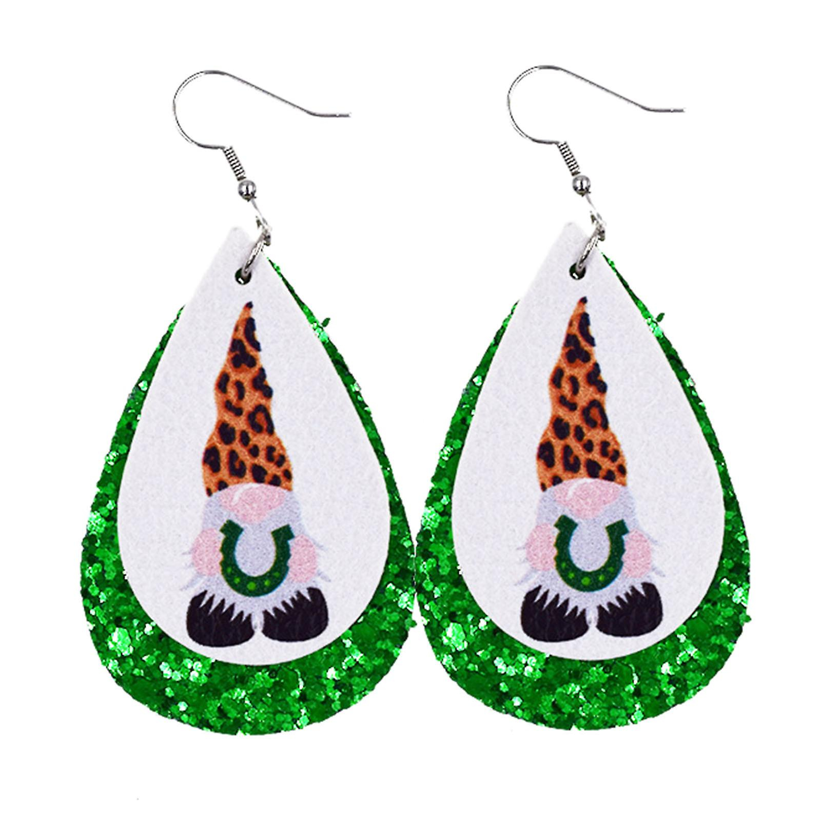 Foto 3 pulgar | Pendientes Huoguo Con Forma De Gota Verde Para El Día De San Patricio Para Mujer - Venta Internacional.
