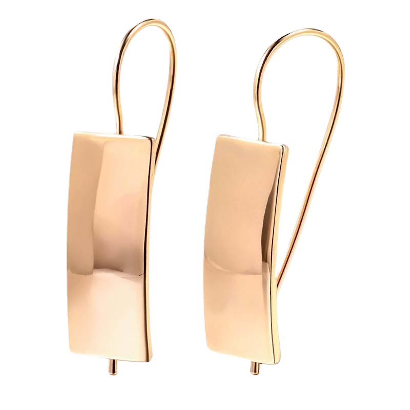 Foto 2 pulgar | Pendientes Huoguo  Modernos  Rectangulares  De Oro Rosa Brillante  En Forma De C - Venta Internacional.