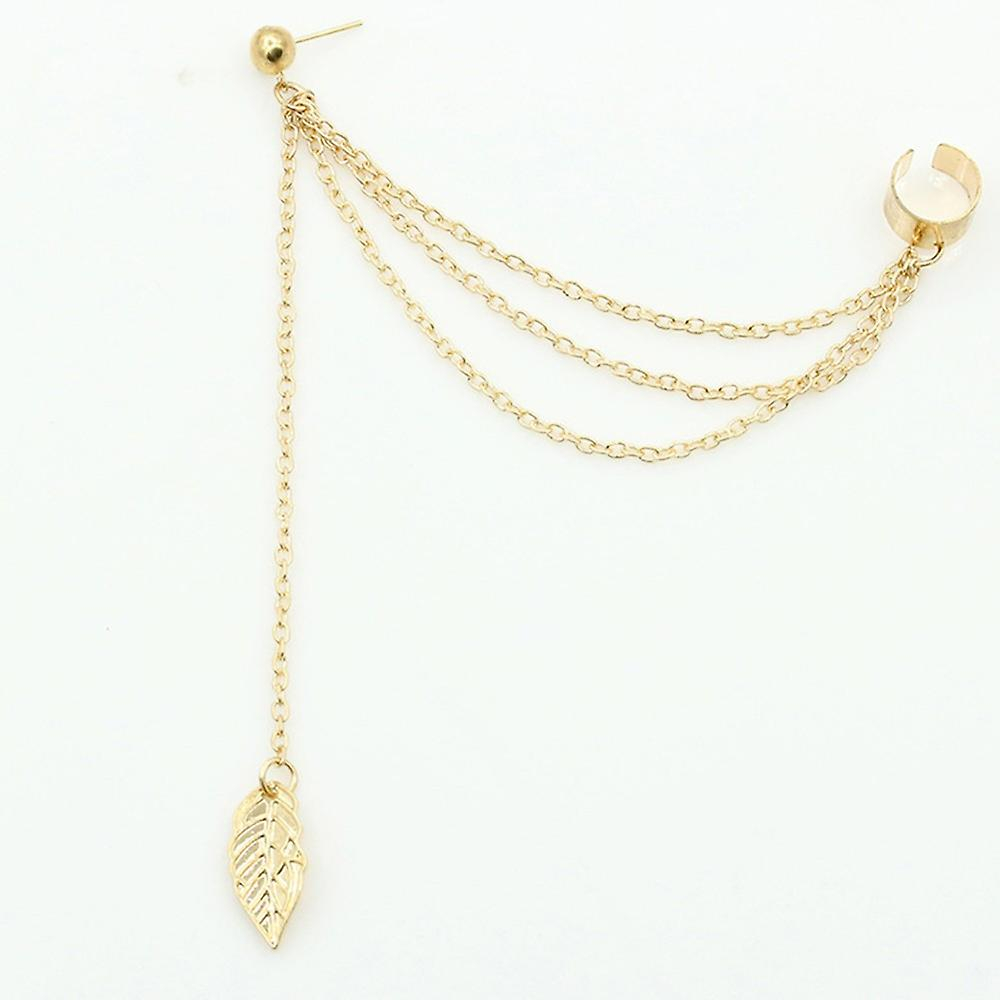 Foto 3 pulgar | Pendientes Huoguo  Estilo Punk Rock  Con Forma De Hoja Y Borla Para Mujer - Venta Internacional.
