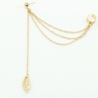 Foto 2 | Pendientes Huoguo Estilo Punk Rock Con Forma De Hoja Y Borla Para Mujer - Venta Internacional.
