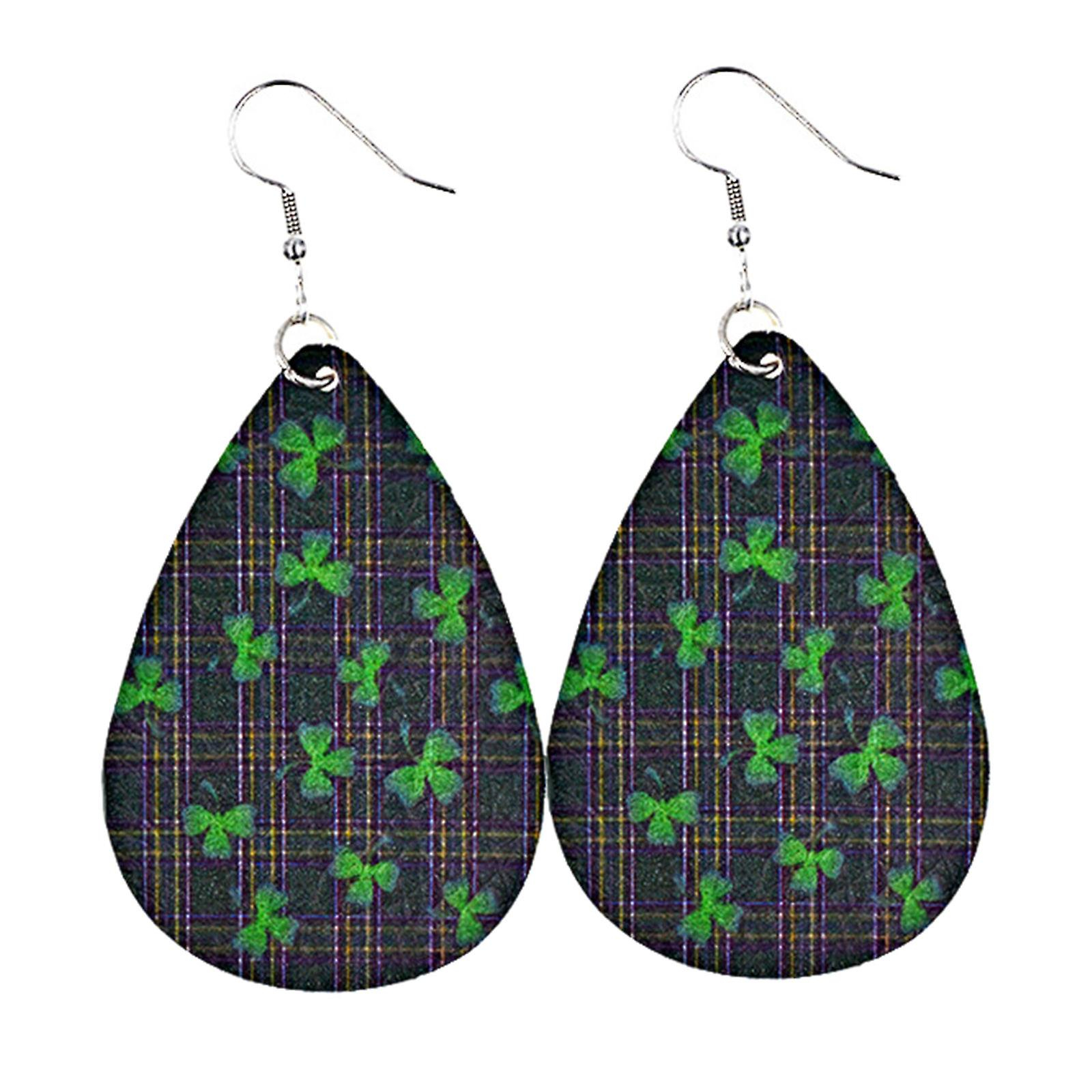 Foto 2 pulgar | Pendientes Huoguo Con Forma De Gota Verde Para El Día De San Patricio Para Mujer - Venta Internacional.