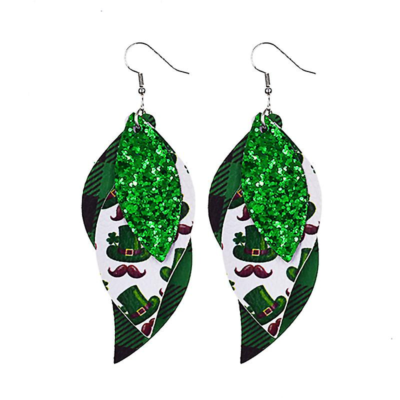 Foto 5 pulgar | Pendientes Huoguo Con Forma De Gota Verde Para El Día De San Patricio Para Mujer - Venta Internacional.