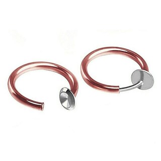 Foto 1 | Pendientes Retráctiles Huoguo Sin Necesidad De Piercing Chapados En Oro - Venta Internacional.