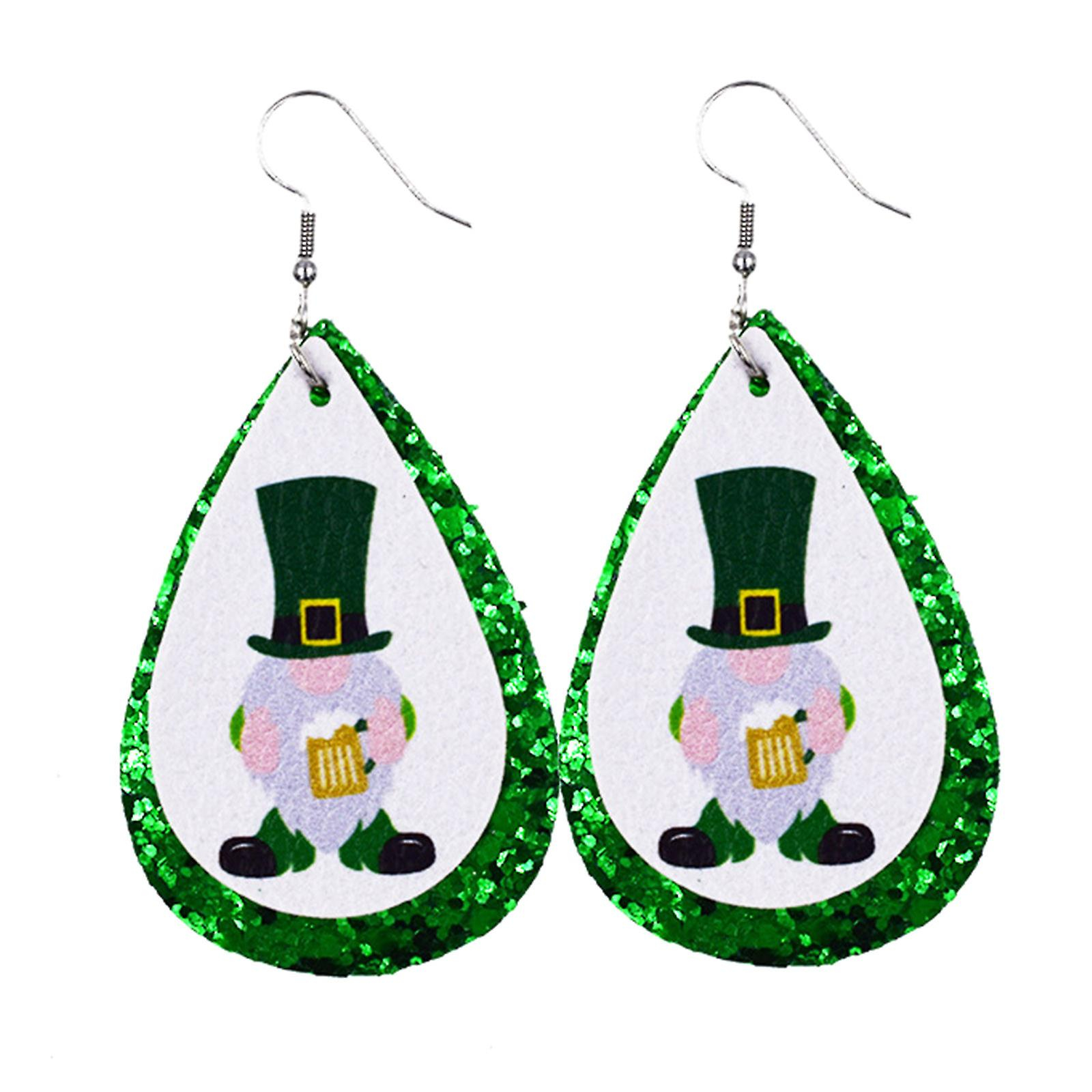 Foto 2 pulgar | Pendientes Huoguo Con Forma De Gota Verde Para El Día De San Patricio Para Mujer - Venta Internacional.