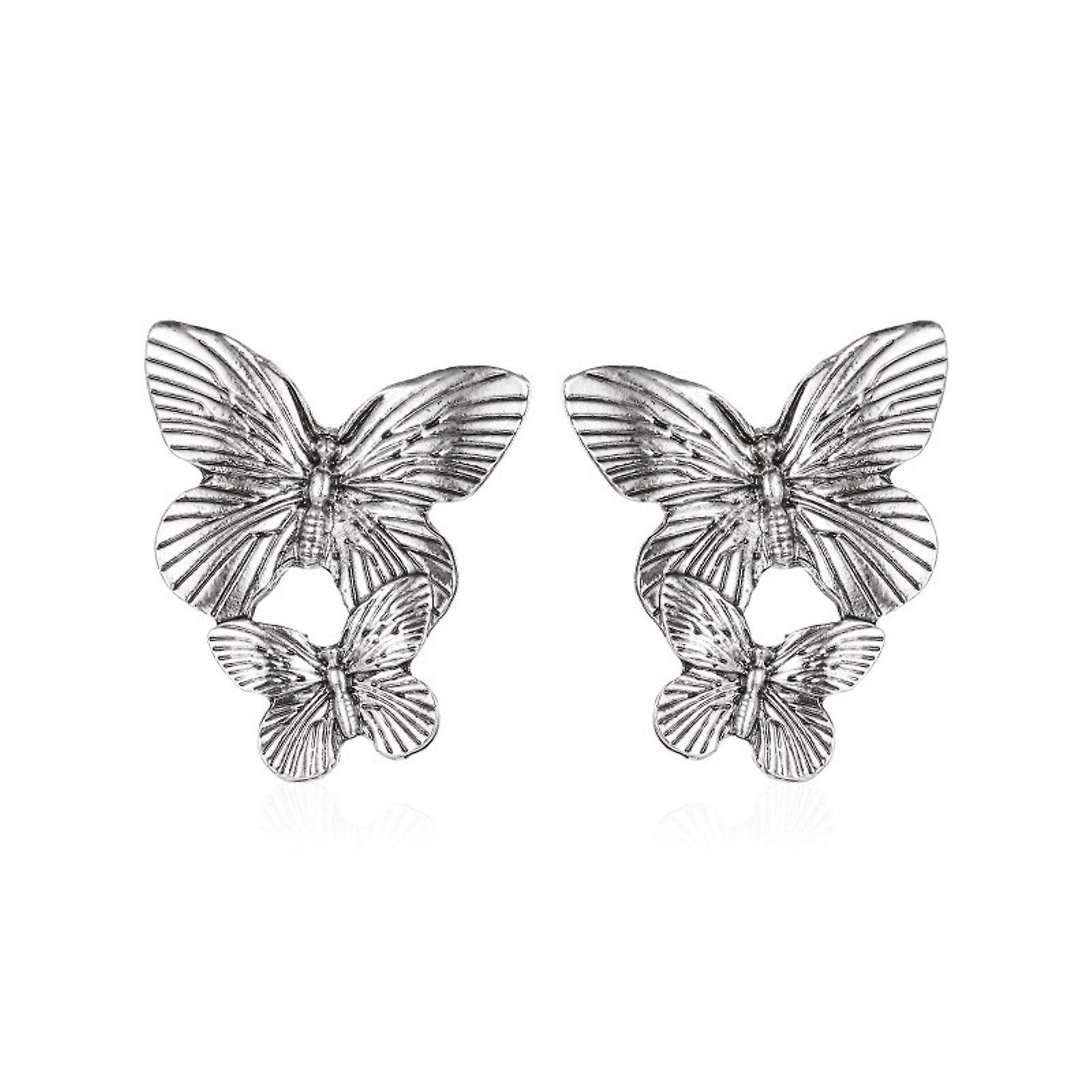 Foto 2 pulgar | Pendientes Huoguo  Modernos  De Aleación Retro  Con Forma De Mariposa  Para Mujer - Venta Internacional.