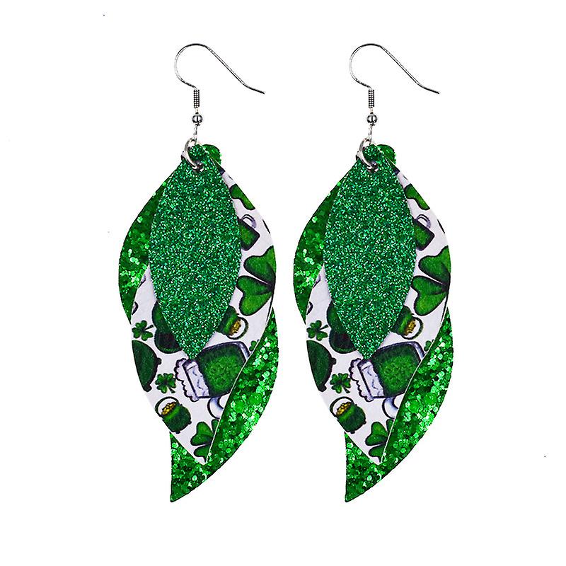Foto 3 pulgar | Pendientes Huoguo Con Forma De Gota Verde Para El Día De San Patricio Para Mujer - Venta Internacional.
