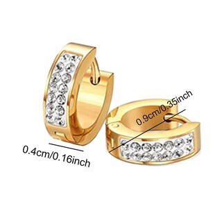 Foto 3 | Pendiente Flash Diamond Unisex De Acero De Titanio De Doble Cara - Venta Internacional.