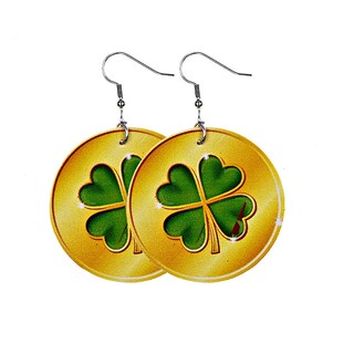 Foto 1 | Pendientes Huoguo Con Forma De Gota Verde Para El Día De San Patricio Para Mujer - Venta Internacional.