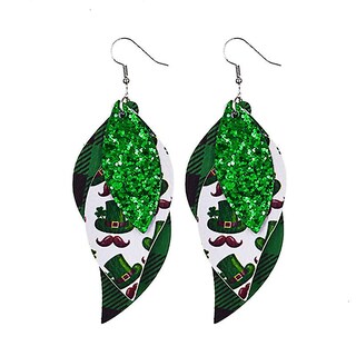 Foto 1 | Pendientes Huoguo Con Forma De Gota Verde Para El Día De San Patricio Para Mujer - Venta Internacional.
