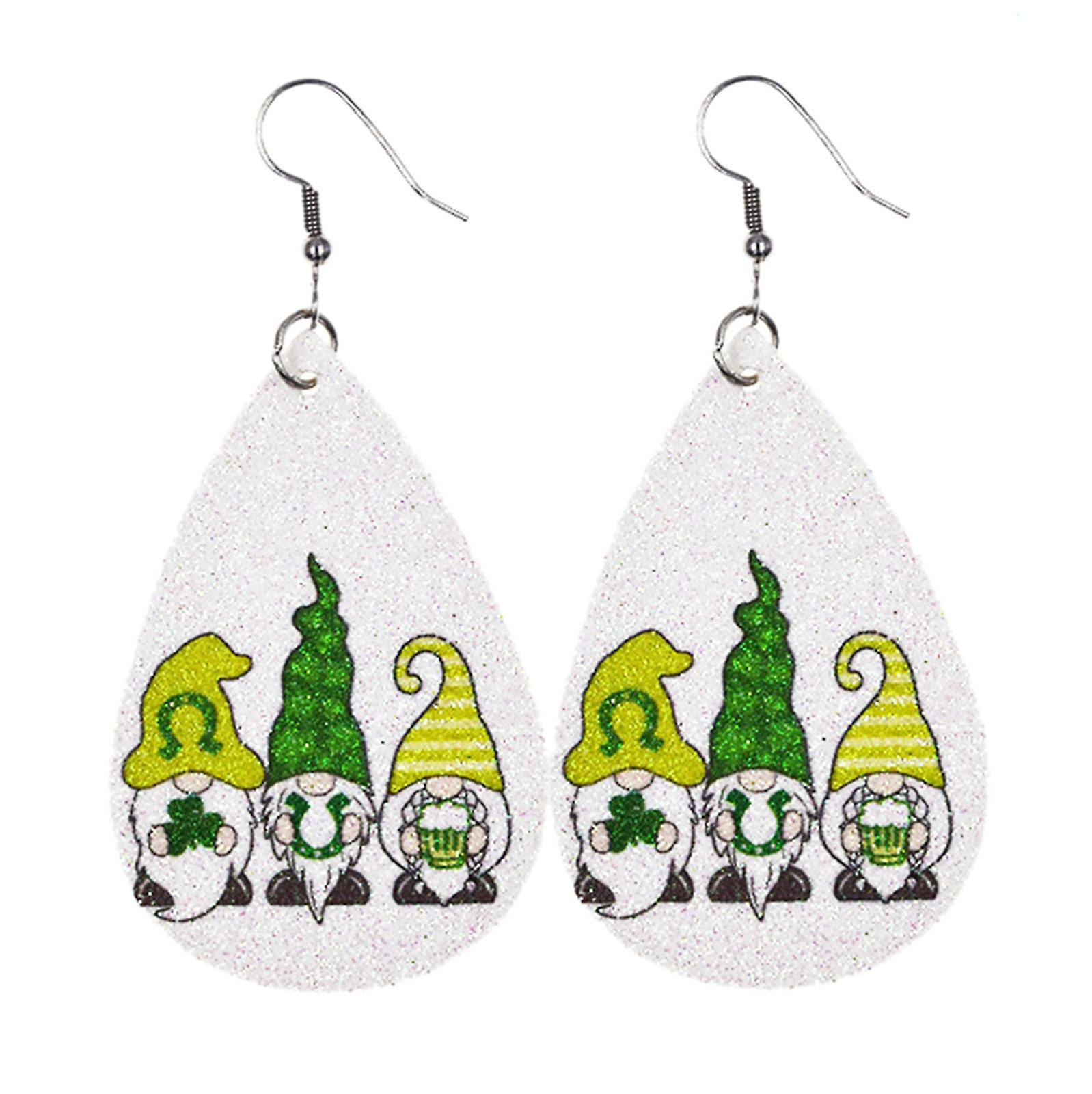 Foto 3 pulgar | Pendientes Huoguo Con Forma De Gota Verde Para El Día De San Patricio Para Mujer - Venta Internacional.
