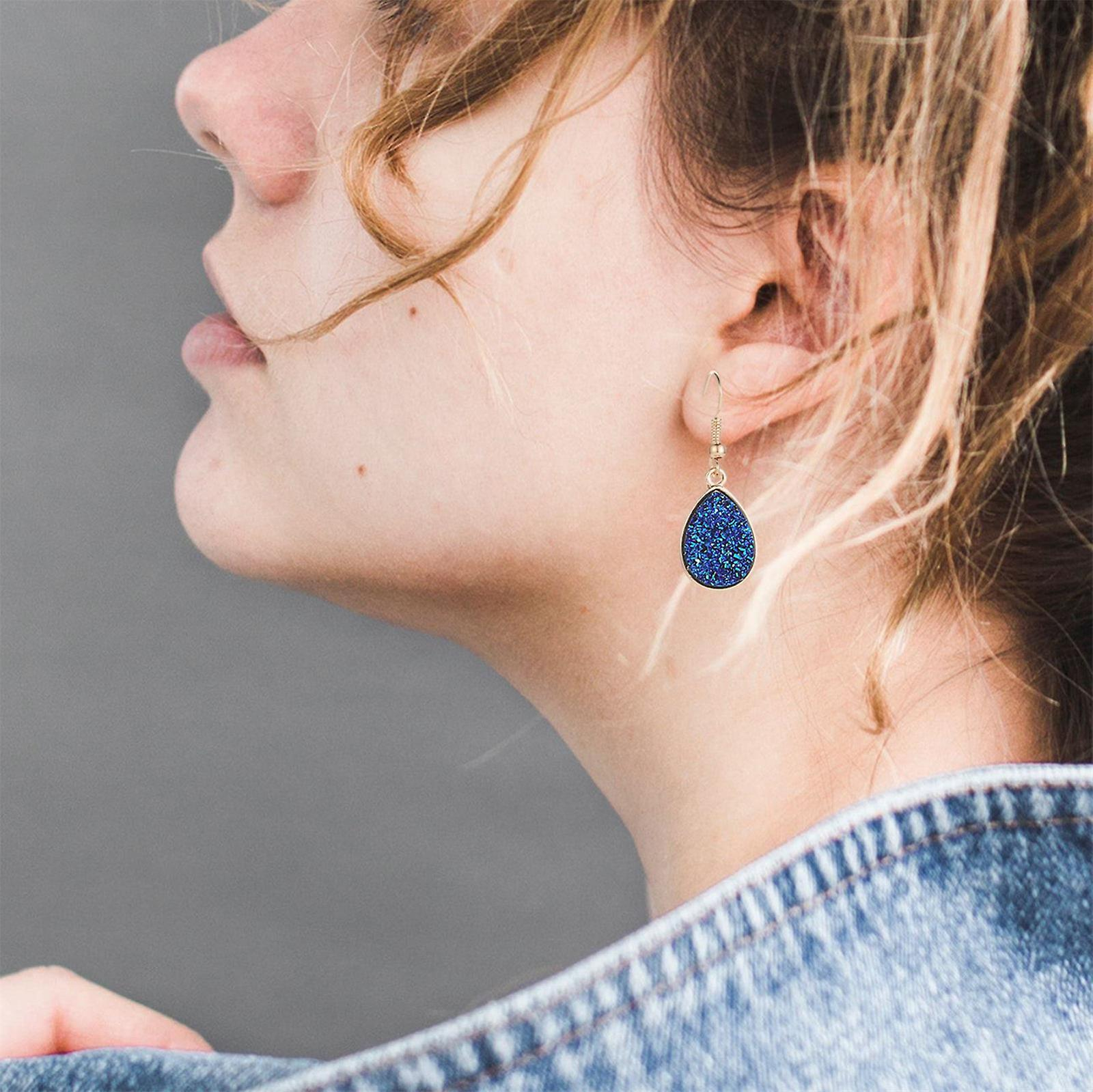 Foto 2 | Pendientes Huoguo  De Moda Creativa  Personalizados  En Forma De Gota - Venta Internacional.