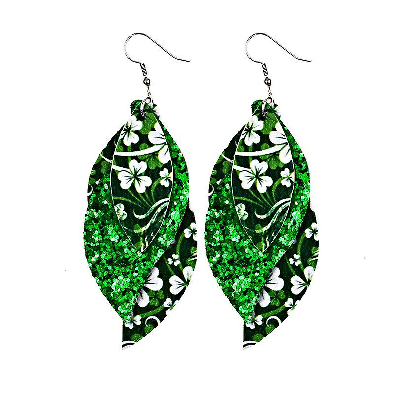 Foto 3 pulgar | Pendientes Huoguo Con Forma De Gota Verde Para El Día De San Patricio Para Mujer - Venta Internacional.