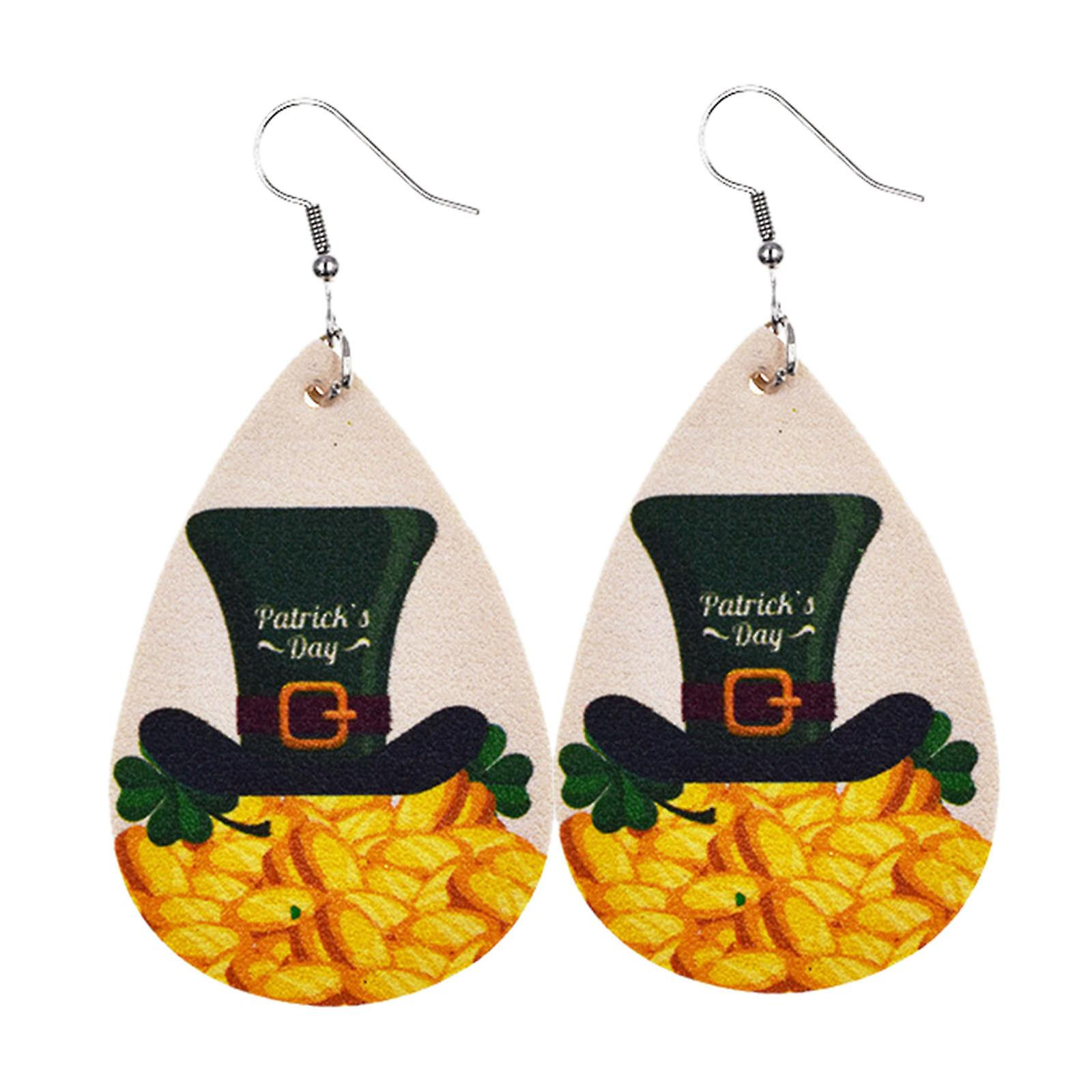 Foto 3 pulgar | Pendientes Huoguo Con Forma De Gota Verde Para El Día De San Patricio Para Mujer - Venta Internacional.
