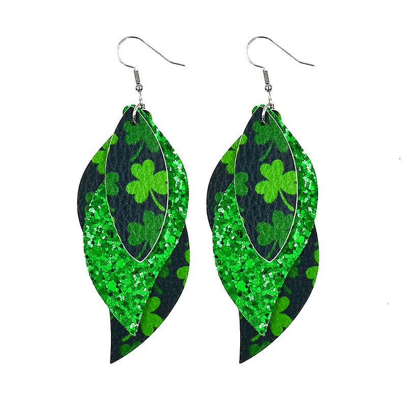 Foto 2 pulgar | Pendientes Huoguo Con Forma De Gota Verde Para El Día De San Patricio Para Mujer - Venta Internacional.