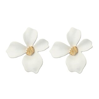 Foto 1 | Pendientes Huoguo De Aleación De Pétalos Y Flores Para Mujer (2 Unidades) - Venta Internacional.