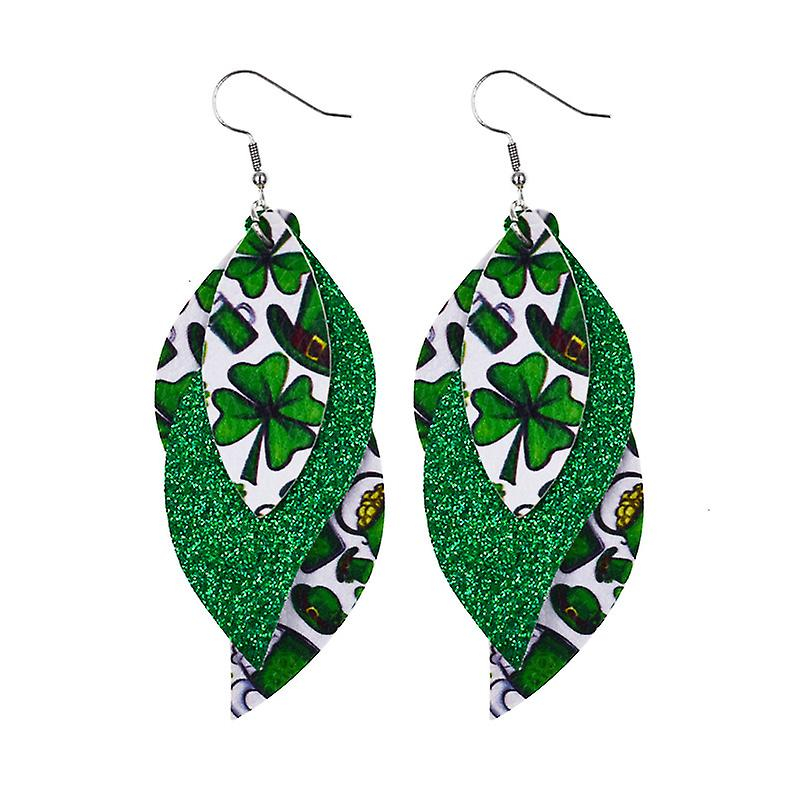 Foto 3 pulgar | Pendientes Huoguo Con Forma De Gota Verde Para El Día De San Patricio Para Mujer - Venta Internacional.
