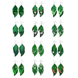 Foto 1 | Pendientes Huoguo Con Forma De Gota Verde Para El Día De San Patricio Para Mujer - Venta Internacional.