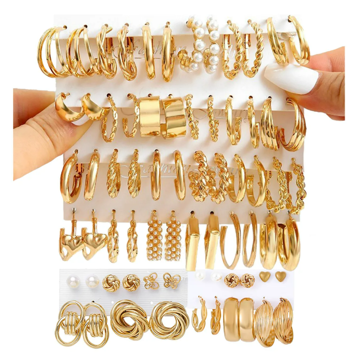 Foto 2 pulgar | Aretes 35 Pares Pendientes Arracadas Para Mujer Moda