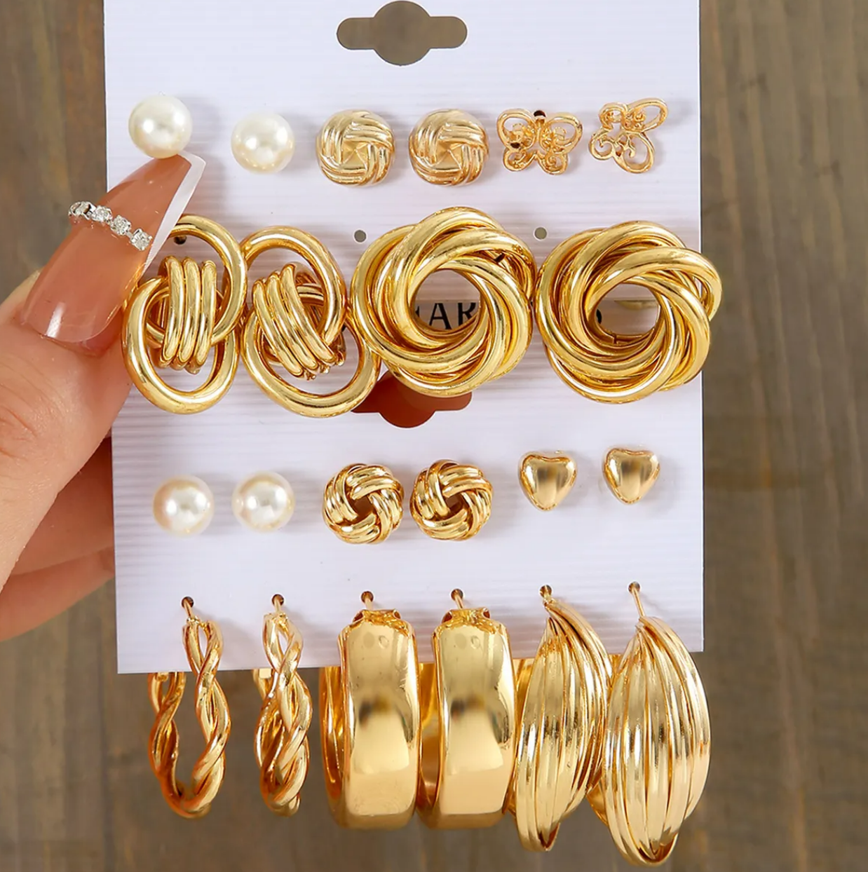 Foto 5 pulgar | Aretes 35 Pares Pendientes Arracadas Para Mujer Moda