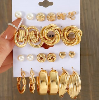 Foto 4 | Aretes 35 Pares Pendientes Arracadas Para Mujer Moda