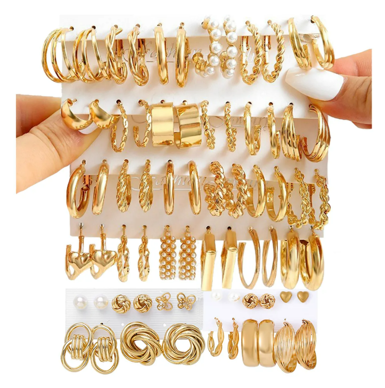 Foto 7 pulgar | Aretes 35 Pares Pendientes Arracadas Para Mujer Moda
