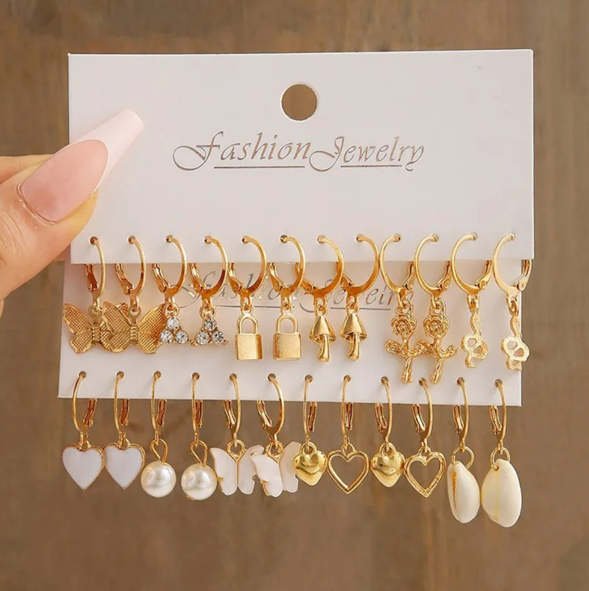 Foto 7 pulgar | 12 Pares De Aretes Bisutería Para Mujer