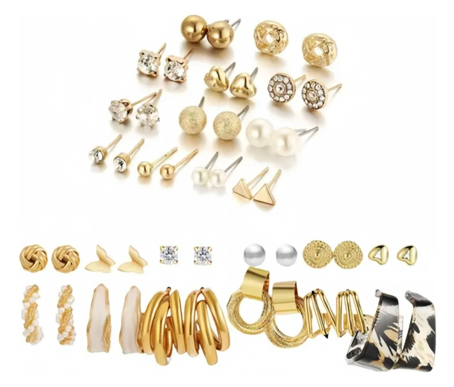 24 Pares Aretes Pendientes Joyeria Mujer