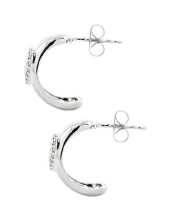 Foto 3 | Aretes Alargados Con Diseño De Corazón The Golden Store Chapa De Rodio 18k