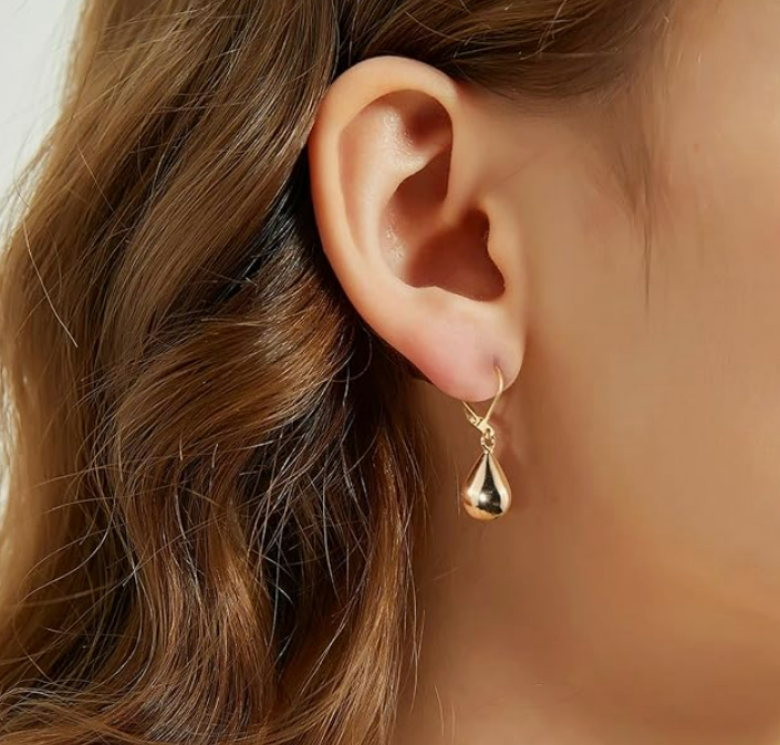 Foto 4 pulgar | Elegantes Aretes Xtellar Para Mujer En Oro De 14k Y Plata  Diseño De Gota Exquisito  Joyería Hipoalergénica Y Duradera