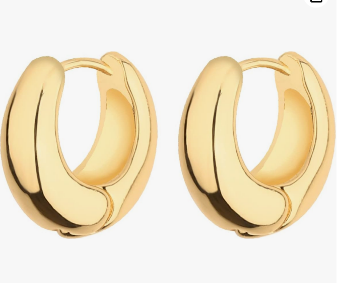 Foto 5 pulgar | Xtellar Aretes De Aro Dorados Para Mujer En Oro De 14 Quilates  Set De Joyería Hipoalergénica Y Gruesa  Los Acce