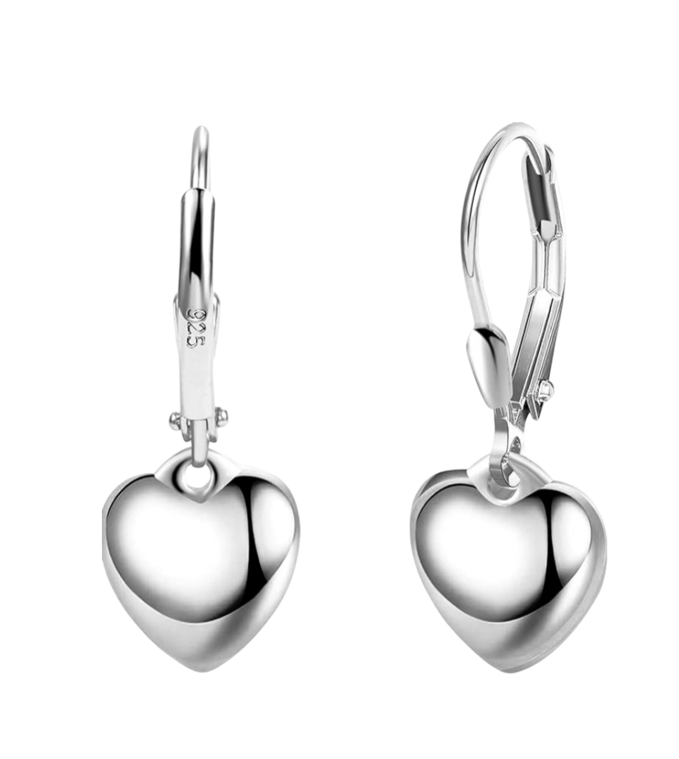 Foto 2 pulgar | Aretes Colgantes Xtellar De Plata De Ley 925 Para Mujer  Diseño De Corazón  Chapados En Oro De 14k  Regalo De J