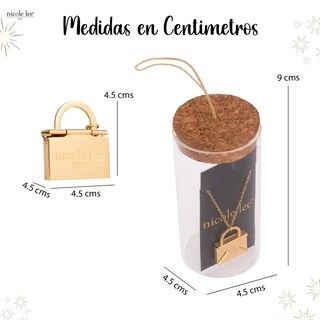 Foto 3 | Collar Nicole Lee con Colguije en Forma de Bolsita Dorado