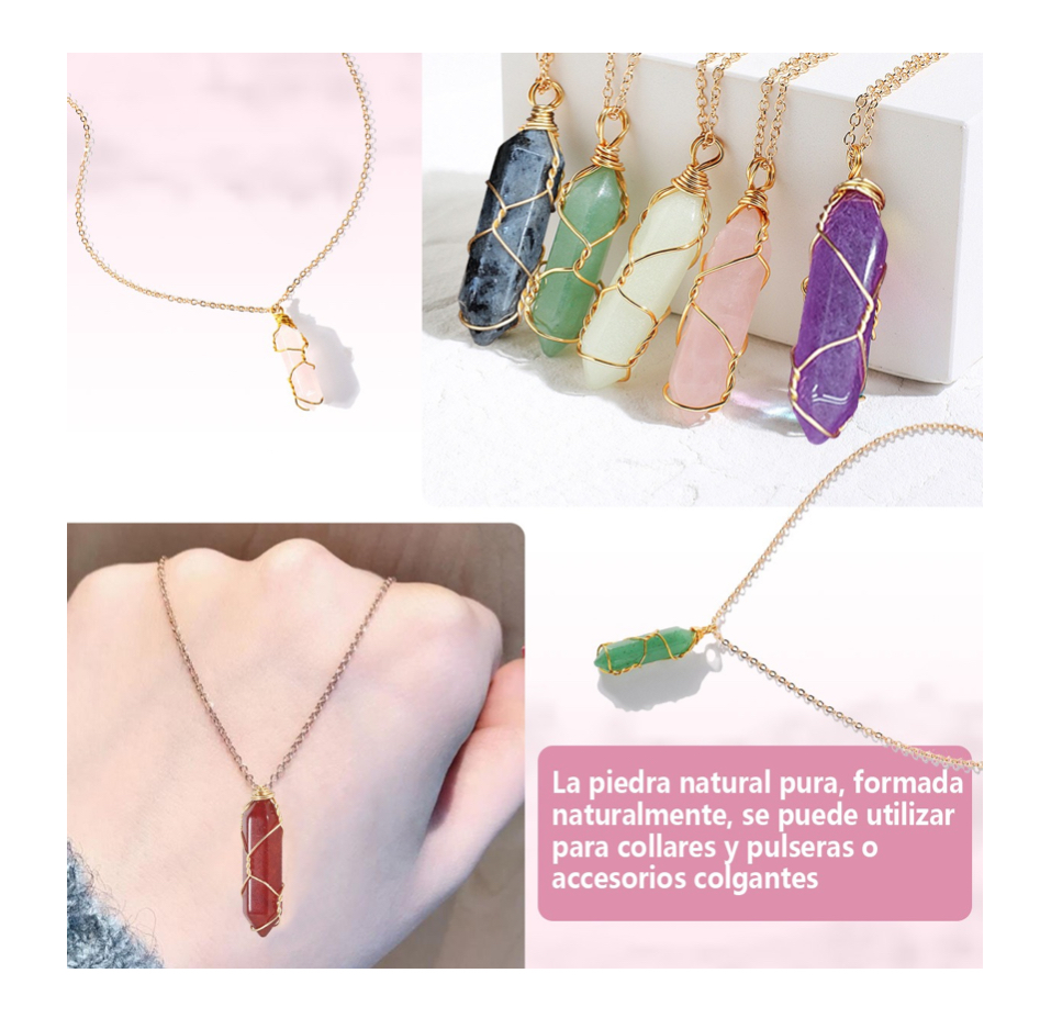 Foto 4 pulgar | Collar de Cuarzo con Cajas de Regalo 10 Piezas