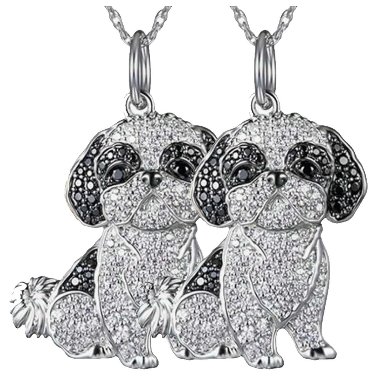 Mascotas Dije Y Collares High Monaco  Mxdnk-002 2 Piezas Plata