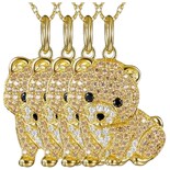 Collares Para Regalar High Monaco Mxekn-004 4 Piezas Dorado