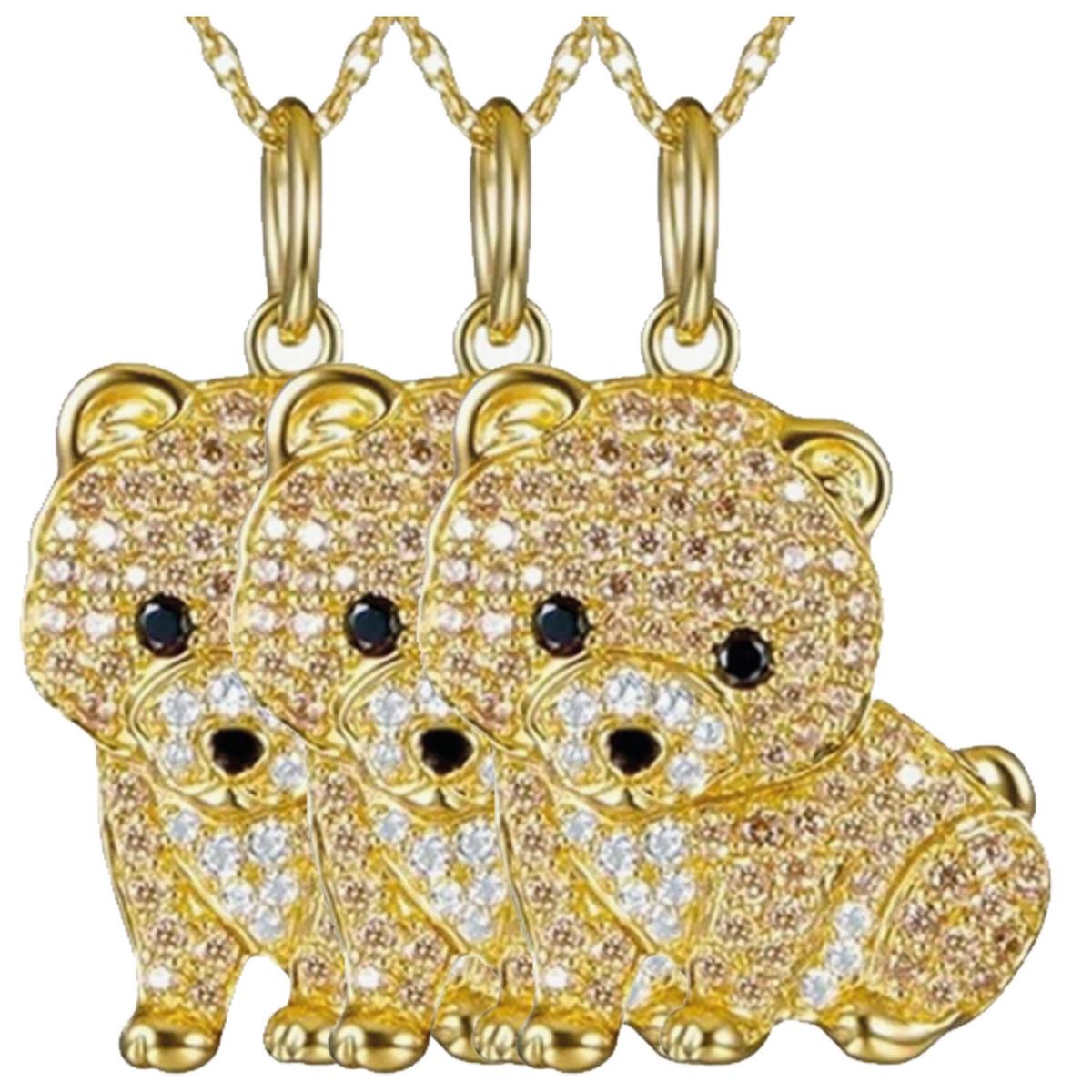 Joyeria De Cadenas Hermosas High Monaco  Mxekn-003 3 Piezas Dorado