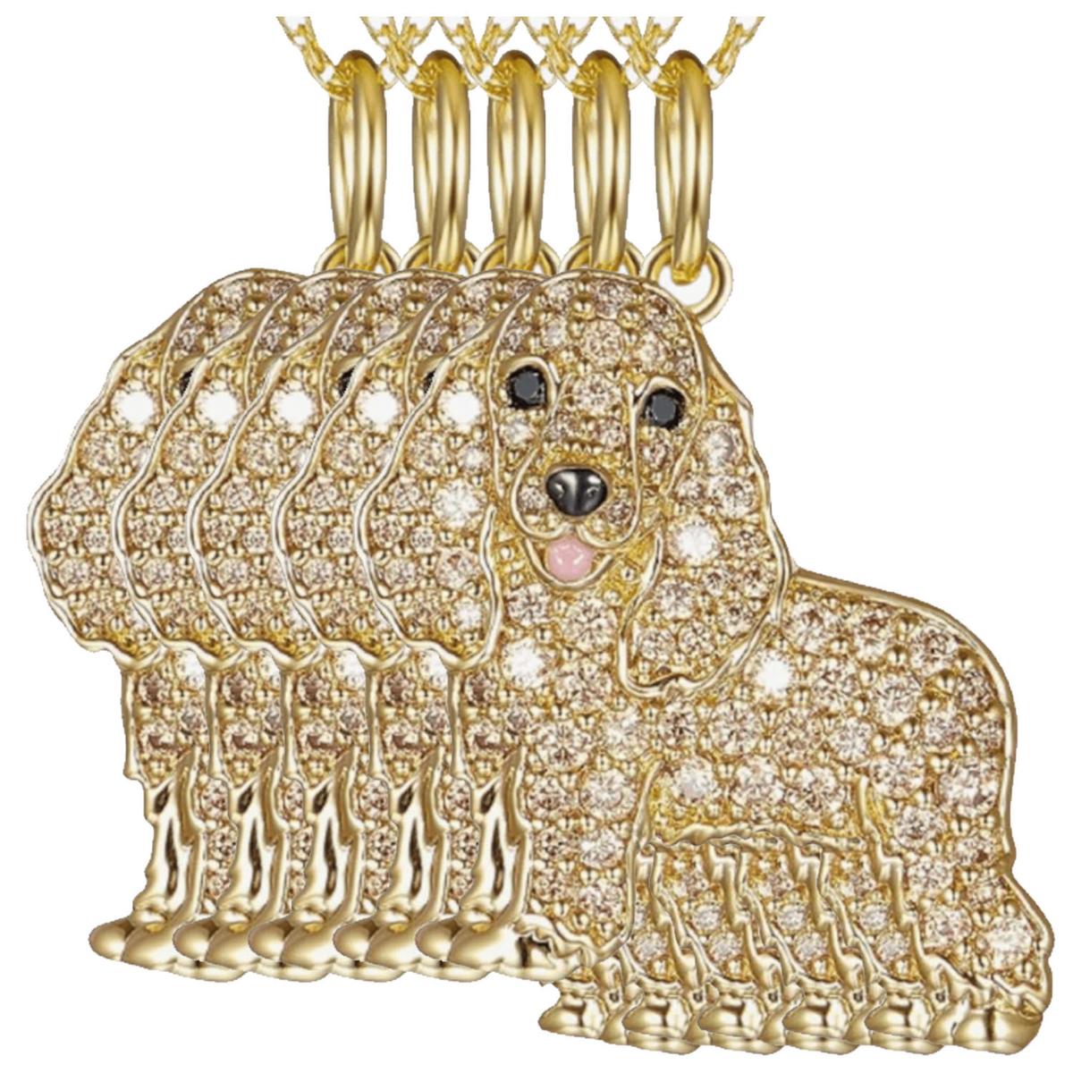 Mascotas Cadenas Con Dije High Monaco  Mxekg-005 5 Piezas Dorado