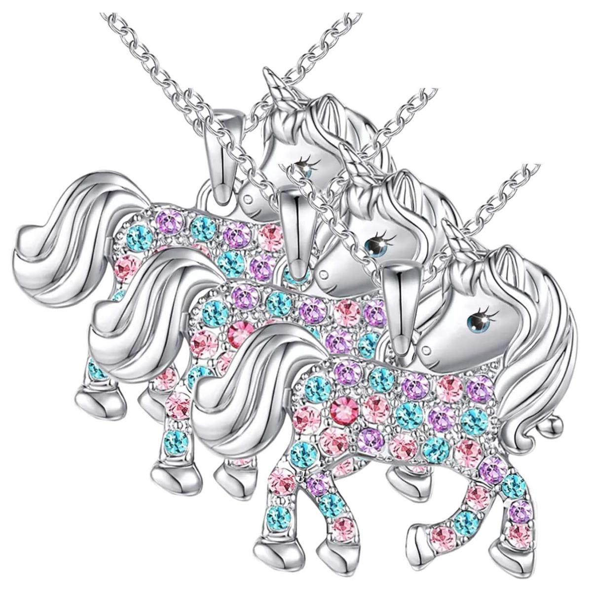 Foto 3 pulgar | Cadenas High Monaco Mxkui-003 Unicornio Plateadas 3 Piezas