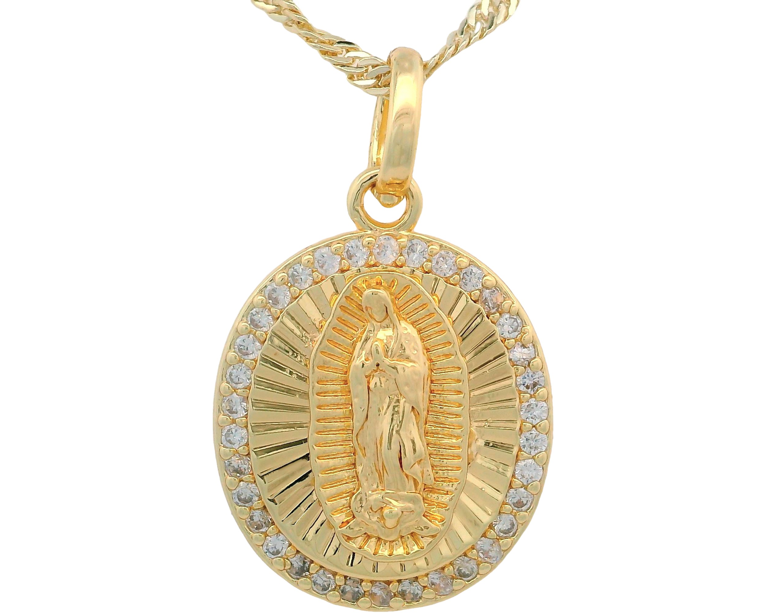 Foto 2 pulgar | Gargantilla Virgen Guadalupe Horoz Ch55 45 cm Chapa 18k