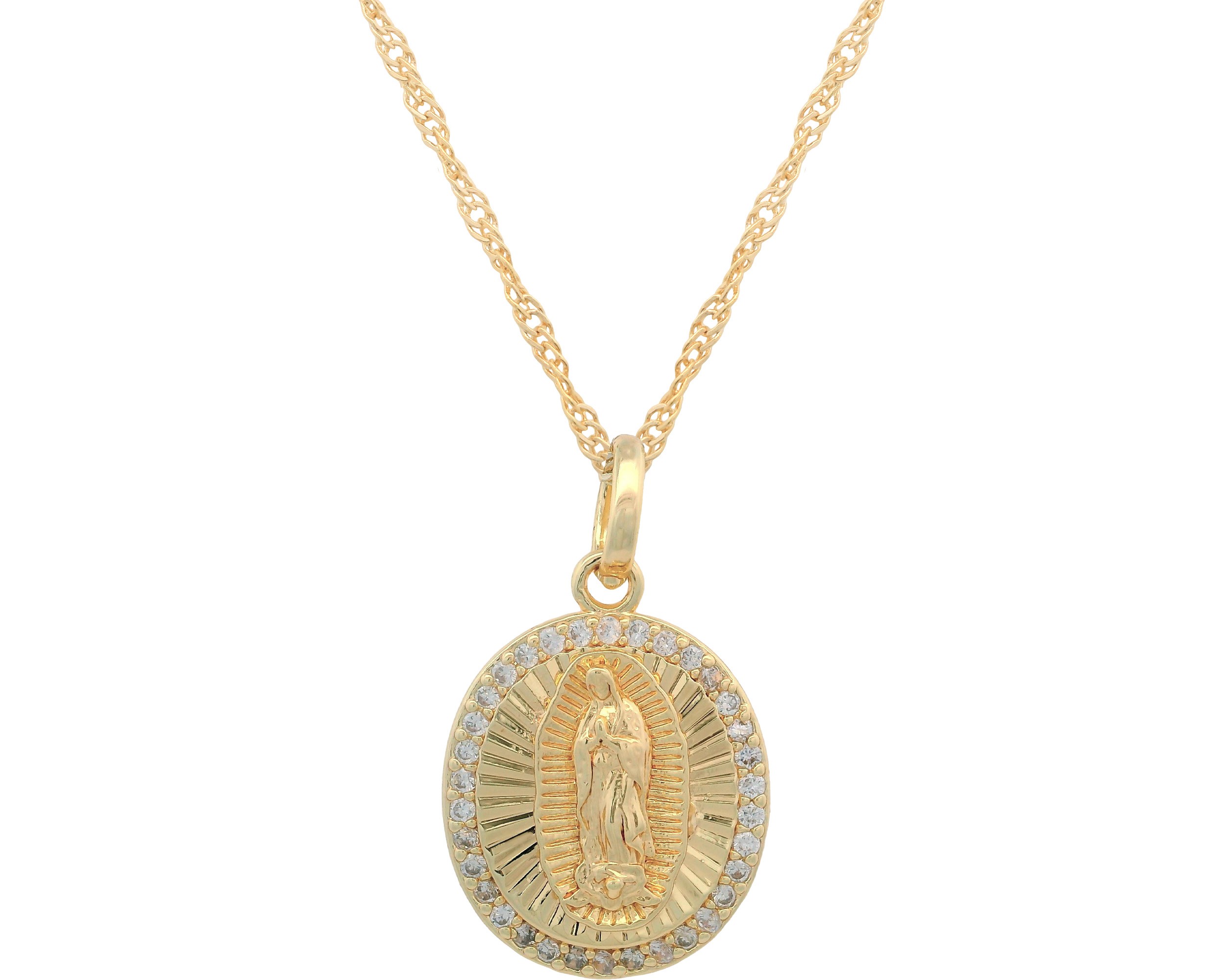 Foto 3 pulgar | Gargantilla Virgen Guadalupe Horoz Ch55 45 cm Chapa 18k